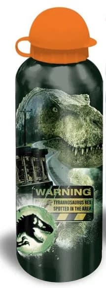 Jurassic World Warning Aluminium Vattenflaska/Sportflaska för Barn 500 ml