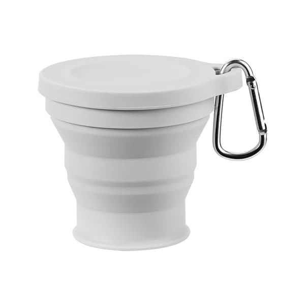 INF Sammenklappelig kop - 180 ml, bærbar & lækagesikker Grå