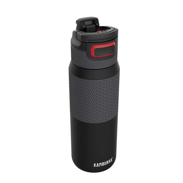 Isolerad flask - KAMBUKKA - Elton - 1000 ml - Svart - 48h kylförvaring