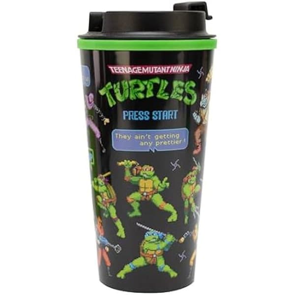 Termosmugg - TUMMEN UPP - Ninja Sköldpaddor - 450 ml - Isolerad - Flerfärgad