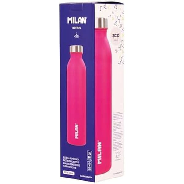 Isolerad flaska - MILAN - Acid Series - Rostfritt stål - 0,59 L - Rosa