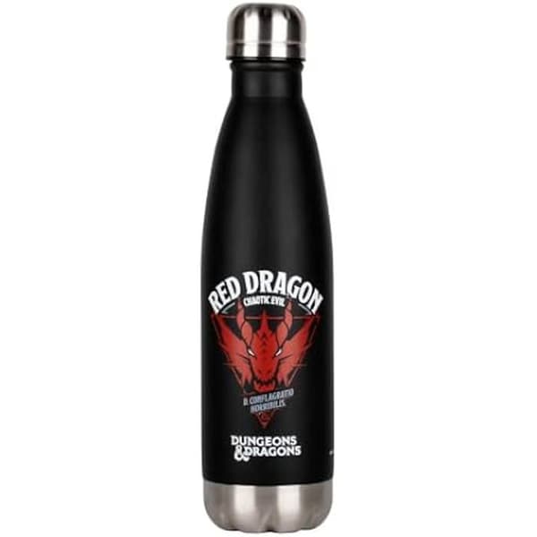 Isolerad flaska - KONIX - Dungeons &amp; Dragons - Rostfritt stål - 500 ml - Röd drake mönster