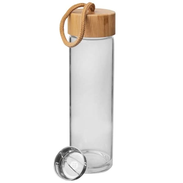 GLAS FLASKE 450ml TIL VAND MED SI 143757