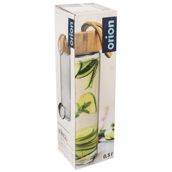 GLAS FLASKE 450ml TIL VAND MED SI 143757