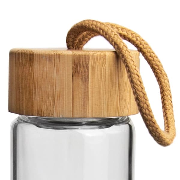 GLAS FLASKE 450ml TIL VAND MED SI 143757