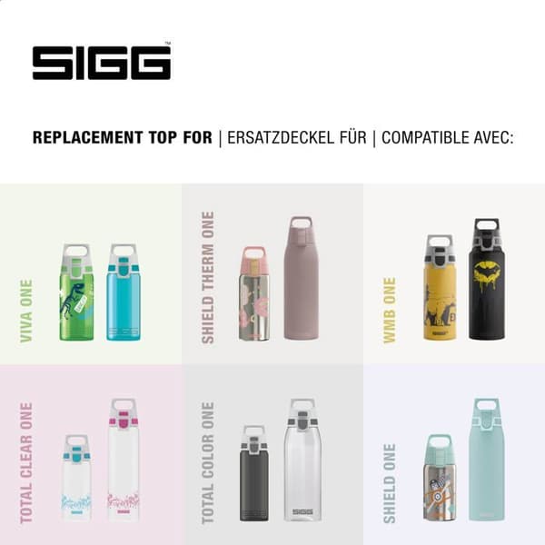 Gourde - bidon - flask isotherm Sigg - 6051.80 - WMB One Top 2 munstycke Grå Bär