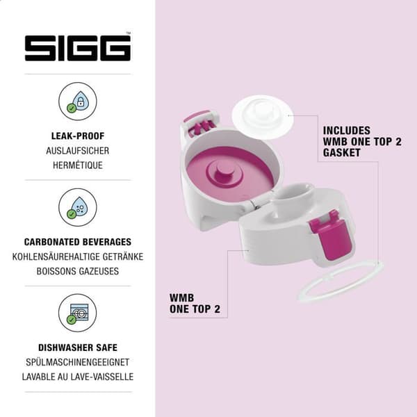 Gourde - bidon - flask isotherm Sigg - 6051.80 - WMB One Top 2 munstycke Grå Bär