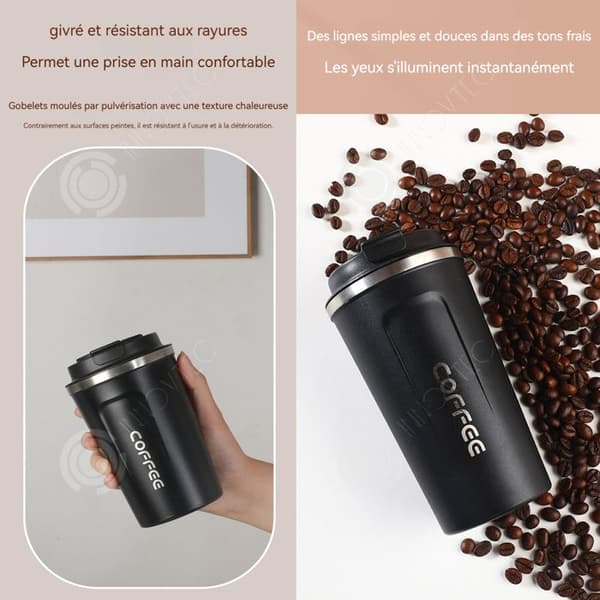 INN Isolerad mugg 510ml Smart Digital Display Kaffetermoskopp 304 Rostfritt stål Foder Läcksäker design