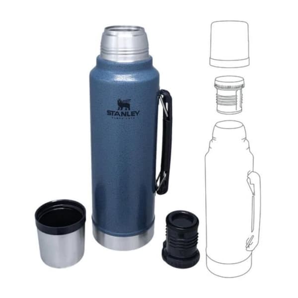Termos - STANLEY - Legendary Classic Bottle 1.0L - Dubbel väggisolering - Hammertone Lake