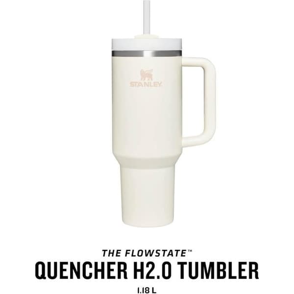 Isolerad kanna - STANLEY - Quencher H2.0 FlowState - 1.2L - Återvunnet rostfritt stål - Cream Tonal
