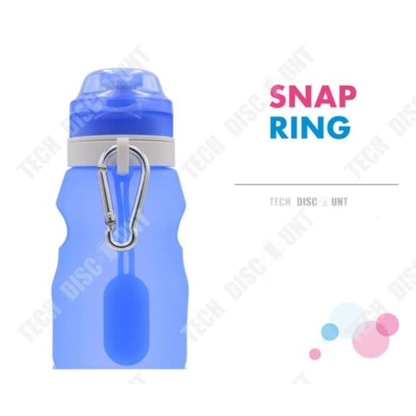 TD® Vattenflaska för barn 600 ml vattenflaska för kvinnor BPA-fri fitness återanvändbar skolvikbar läcksäker bärbar resor svart campin