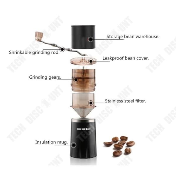 TD® bärbar kaffebryggare med matinfusionsanordning varmisolerad flaska temugg multifunktions bilkopp