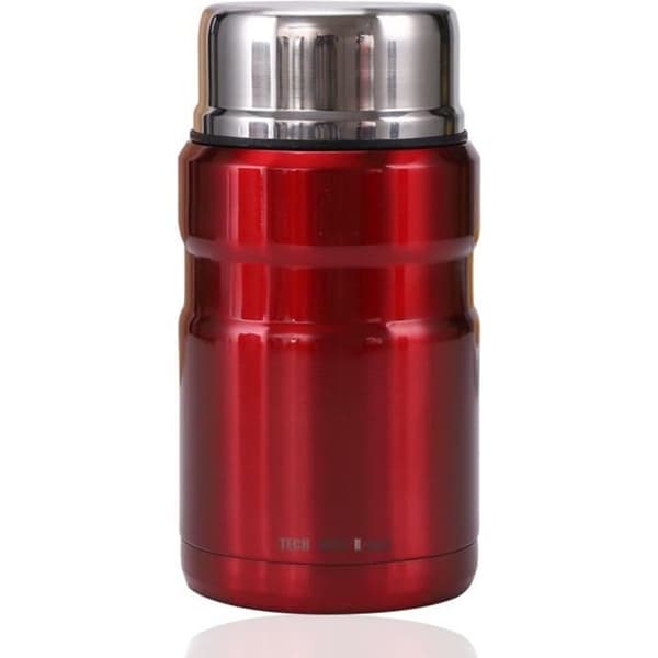 TD® Isolerad matflaska - 710ml - Röd - Isolerad flaska varm kall mat förvaringsvolym 710 ml röd