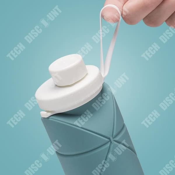 TD® Sportflaska silikon hopfällbar vattenkopp utomhus portabel ridning resor teleskopisk sommar stor kapacitet 600ml