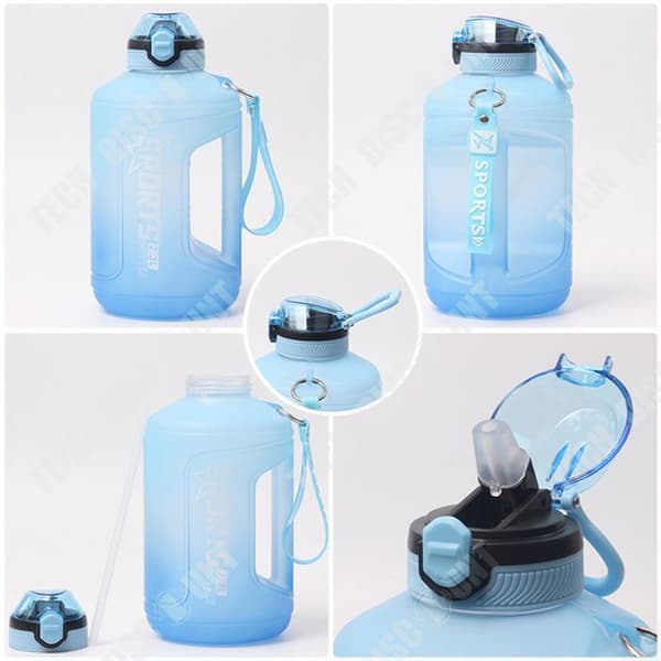 TD® Vattenflaska med stor kapacitet 2,3 L Bärbar Transparent Utomhuscamping Fitness Stor vattenkopp
