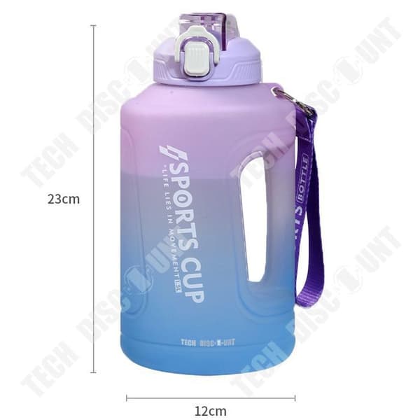 TD® vattenkopp 1,5 liter, bärbar vattenflaska med stor kapacitet, vattenkopp för gym, graderad vattenflaska