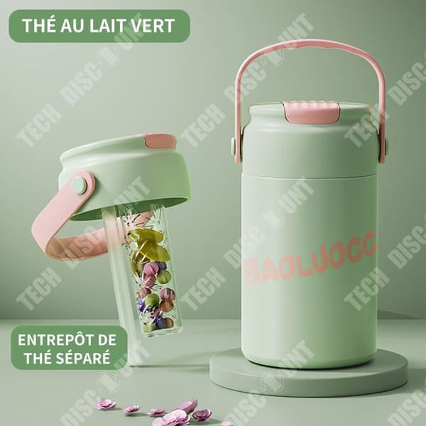 TD Isolerad vattenflaska 550 ml 16,6 x 8,65 cm vattenflaska i rostfritt stål isolerad flaska metall vattenflaska Rostfritt stål Vakuumisolerad flaska