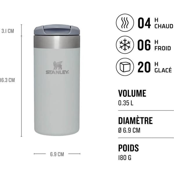 Isolerad mugg - STANLEY - Aerolight Transit - 0.35L - 6 timmar kall - Vattenfyllt lock