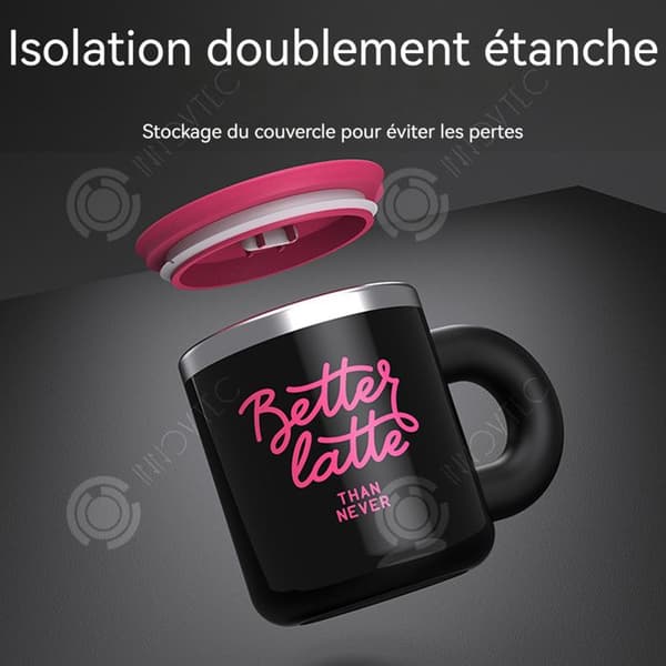 INN Automatisk blandkopp 350ml uppladdningsbar i rostfritt stål kaffekopp automatisk magnetisk termosmugg