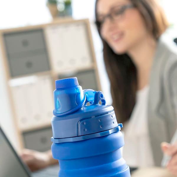 Fällbar Silikonflaska - InnovaGoods - Bentle - 500 ml - Blå - Miljövänlig