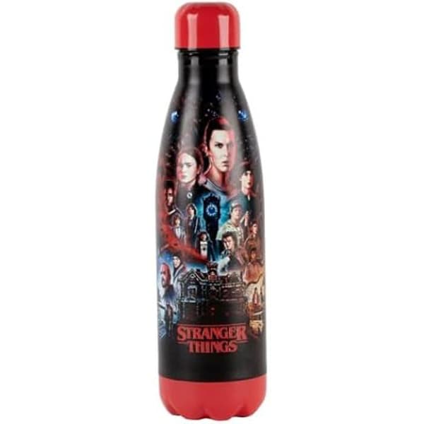 Isolerad flaska - KONIX - Stranger Things - 500 ml - Rostfritt stål - Röd och svart