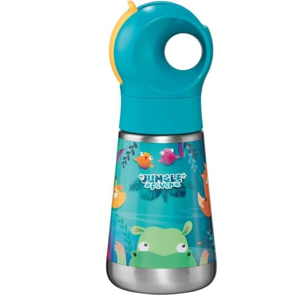 Gourde Barnbarn Inox 350ml Dschungelfeber - Maped Picnik - Lätt att öppna och rengöra - Vattentät och hållbar - Grön