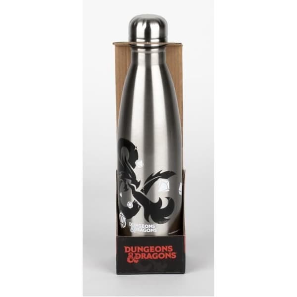 Konix Dungeons Dragons Isolerglas - Rostfritt stål - 500 ml - Logomönster - Silver