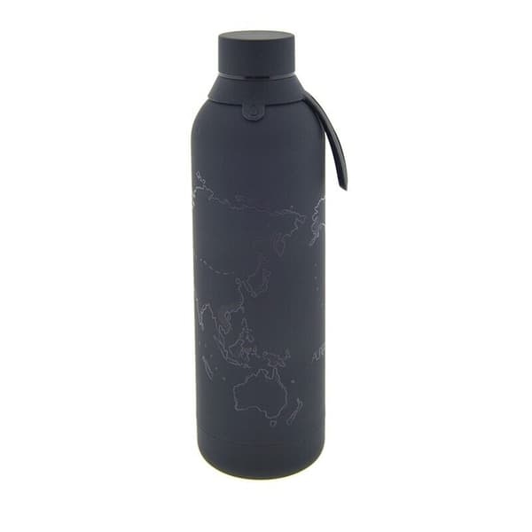 Black World Map Thermal bottle 710ml