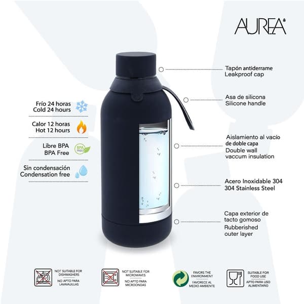 Black Basketball Thermal bottle 500ml