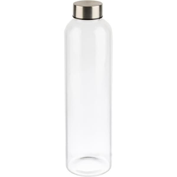 Glasflaska - APS - 0,75 liter - Lock i rostfritt stål 18/8 - Diskmaskinssäker - Transparent