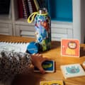 Miniatyrbild 2 av 2: Quokka Solid Kids with strap - Stainless steel double wall vacuum insulated water bottle, portable thermos 330 ml (Jungle)