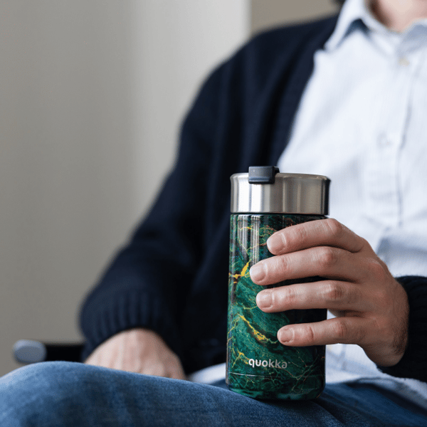 QuokkaBoost-rostfrittstålkaffetumlare400ml(Greenstone)