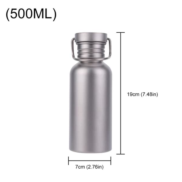 Kevyt titaanivesipullo, vuotamaton muotoilu, kannettava kätevyys,500ml
