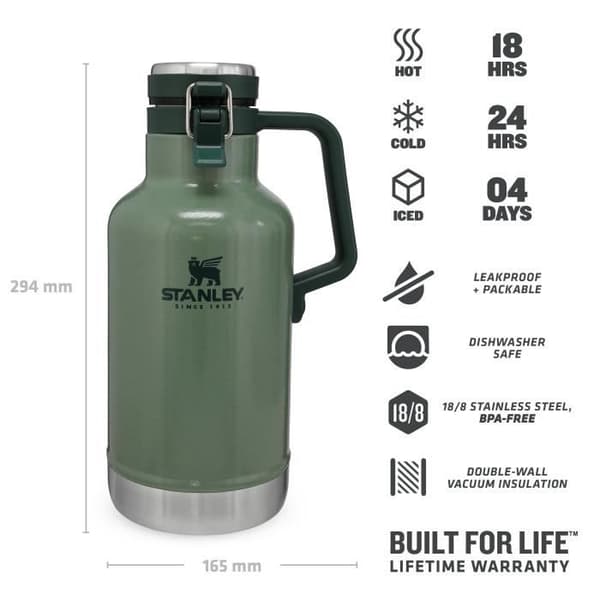 Growler - Stanley - Klassisk - 1,9L - Stål - Grön