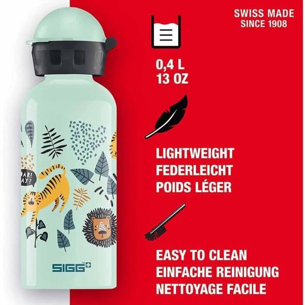Vattenflaska i aluminium - Safari - 0,4L - Mandelgrön