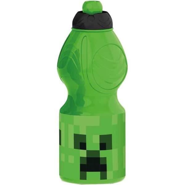 Vattenflaska - Stor - Mincecraft junior - 400 ml - Plast - Grön
