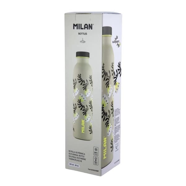 Isolerad flaska - Tapet - 591 ml - Rostfritt stål - Beige färg