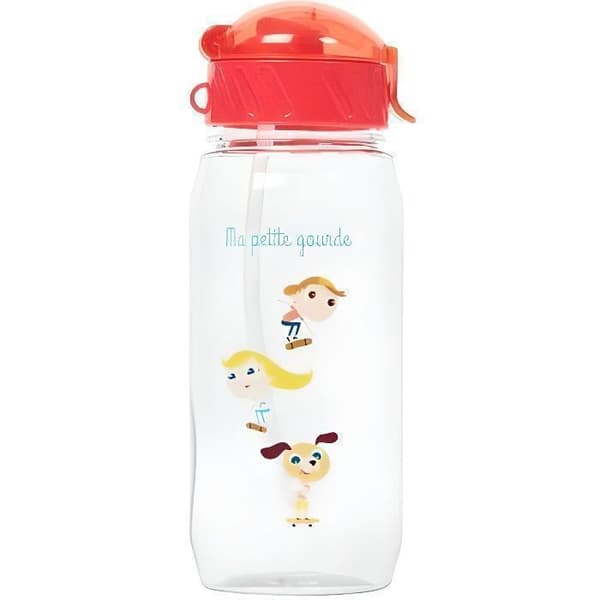 Vattenflaska för barn - DRAEGER PARIS - MA PETITE GOURDE - Flerfärgad - Röd - 480 ml - Tritan / BPA fri
