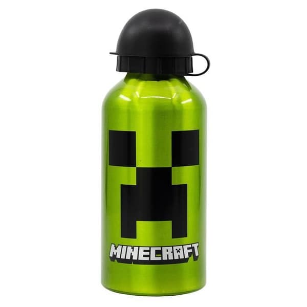 MINECRAFT Crepper Green 400ml vattenflaska i aluminium för barn
