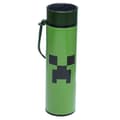 Miniatyrbild 3 av 3: Isolerad vattenflaska i rostfritt stål med digital termometer för varma eller kalla drycker Minecraft Puckator Creeper - grön/svart - 450 m