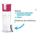 Miniatyrbild 4 av 6: BRITA rosa transparent filterflaska - 1 MicroDisc-filter ingår