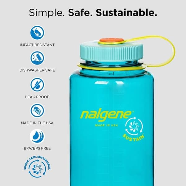 Vattenflaska - kanister - isolerad flaska Nalgene - 078667 - Vattenflaska 'WH Sustain' Azure 1 L