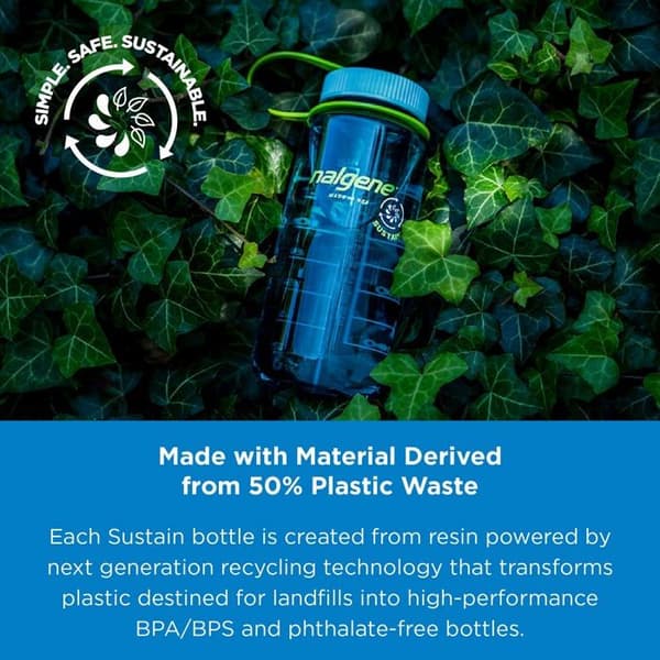 Vattenflaska - kanister - isolerad flaska Nalgene - 078667 - Vattenflaska 'WH Sustain' Azure 1 L