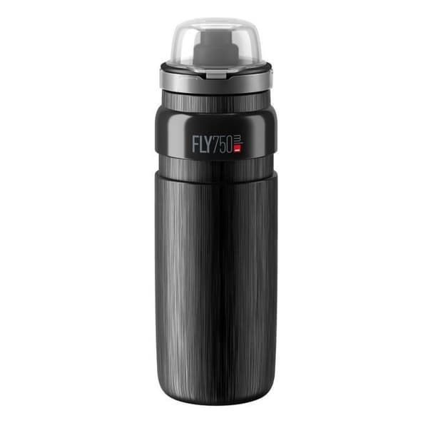 Elite Fly vattenflaska - svart grå logotyp - 750 ml