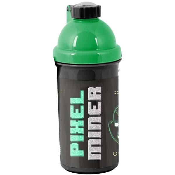 Paso Pixel Miner svart och grön skolflaska 550ml