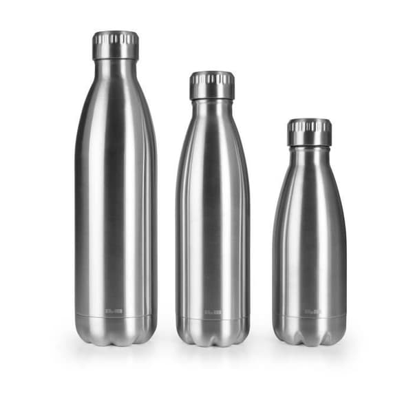 Isolerad flaska - Inox - 350 ml - Hermetisk - Utan BPA - Satinfärg