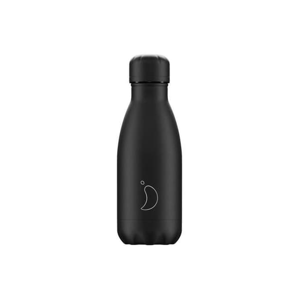 ISOLERAD FLASKA - MONOKROM HELT SVART 260 ML - CHILLY'S