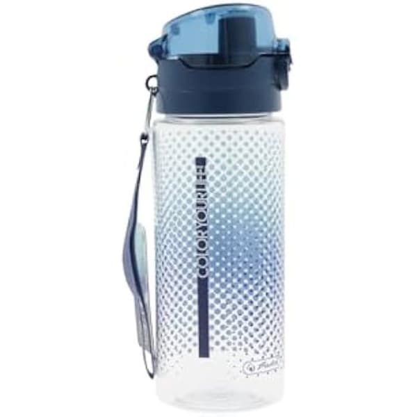 Gourde - HERLITZ - Modell 500 ml - Tritan utan BPA - Blå gradiert - Perfekt för barn