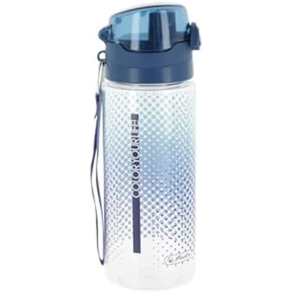Gourde - HERLITZ - Modell 500 ml - Tritan utan BPA - Blå gradiert - Perfekt för barn