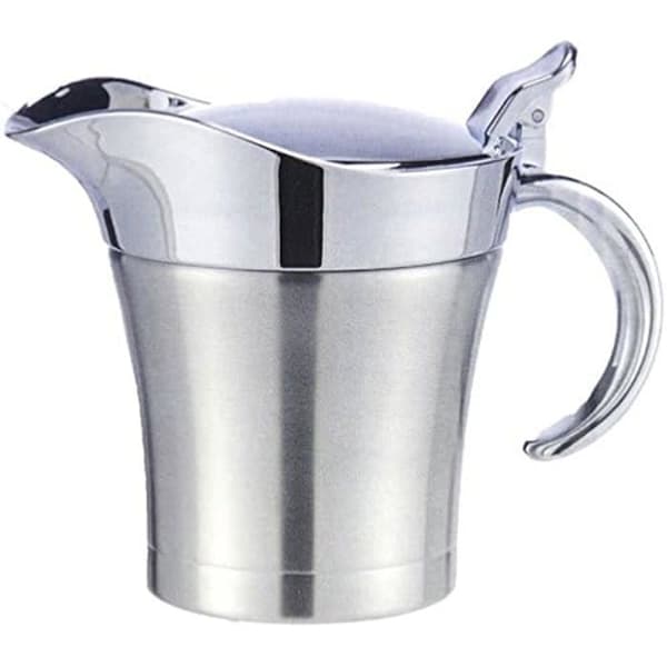 Soucoupe för sås - LENNOX - Rostfritt stål - 450 ml - Dubbelvägg - Funktion för enhandsgjutning